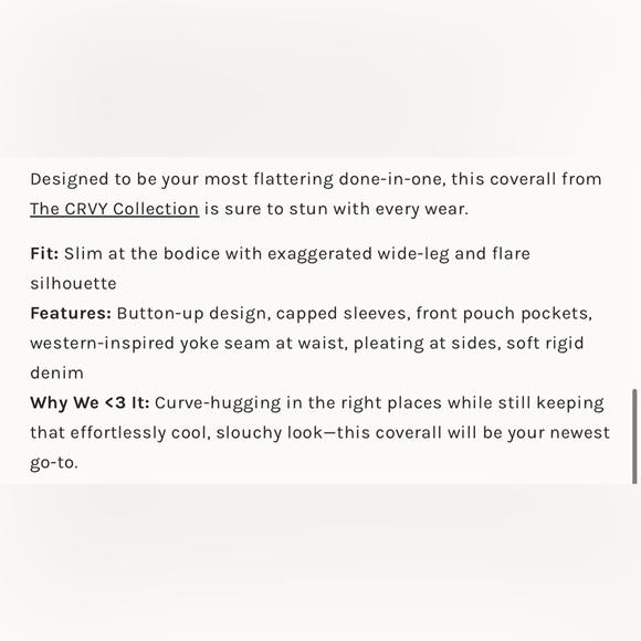 FREE PEOPLE CRVY BADLANDS COVERALL WE THE FREE WIDE LEG DENIM - Picture 14 of 14